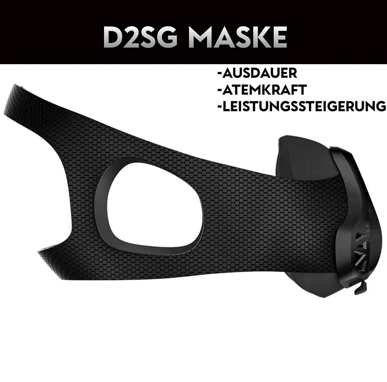 D2SG Ausdauer Maske Extra für Ausdauer Sportler